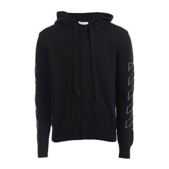 Off-white Off White Heren Diagonal Outline Full Zip Hoodie (Zwart/Grijs)