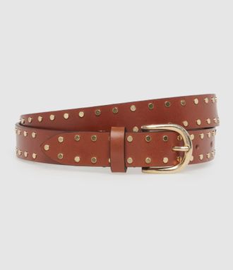 Isabel Marant Ceinture Zap Clous Naturel