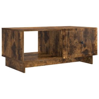 vidaXL Mesa De Caf&eacute; Roble Ahumado 90 X 50 X 40 Cm Madera De Ingenier&iacute;a Vidaxl