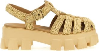 Prada Beige Cage Sandals