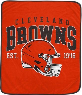 Pegasus Sports Cleveland Browns Nfl Team Vintage Helmet Fleece Throw
