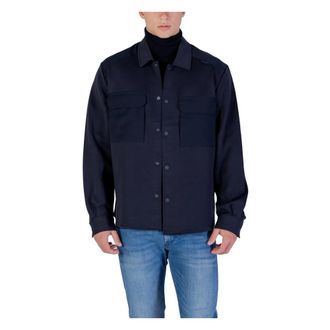 Antony Morato Moderne overhemd met zakken - Heren - Zomerjassen - Blauw - XL - Katoen - Jassen