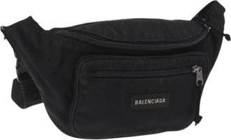 Balenciaga Pre-owned Belt Bags, female, Black, Size: ONE SIZE Pre-owned Canvas Belt Bag