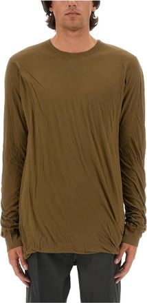 Rick Owens Double LS T - Heren - Longsleeves - Bruin - ONE Size - Katoen - Tops