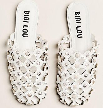 Bibi Lou Grommet Studded Mules