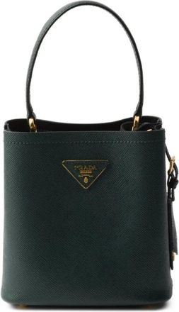 Prada Borsa a secchiello Panier mini - Verde