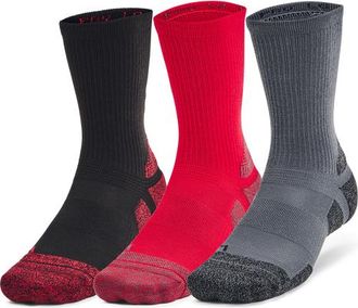 Under Armour Mens Perf Tech Pro 3pk Crew - Red/Castlerock/Castlerock Size XL