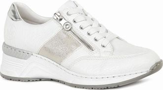 Rieker Womens Corbridge Womens Trainers - Wht Silver Ss - Size: 3.5