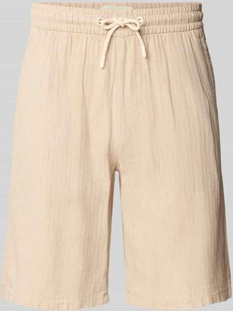 Blend Shorts aus Leinen-Mix mit Eingrifftaschen Modell MARCO in Sand, Gr&ouml;&szlig;e 3XL