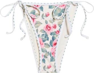 PacSun Juno Side Tie Bikini Bottoms in Floral at Nordstrom, Size X-Small