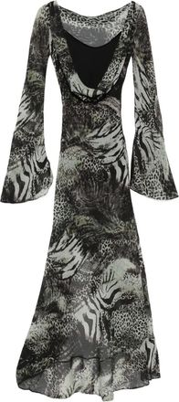 Miau by Clara Rotescu Abito Jessie con maniche a campana - Verde