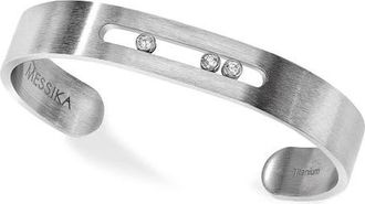 Messika Titanium Move Diamond Cuff in Natural Titanium at Nordstrom, Size Large