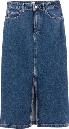 La Redoute Collections Lange rechte rok in denim