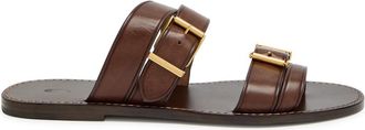 Polo Ralph Lauren Buckle Leather Sandals - Dark Brown - 35 (UK2 / Xxxs)