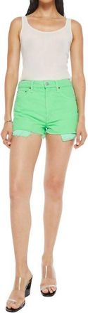 Mother The Fun Dip Micro Short In Summer Green
