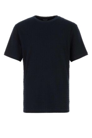 Giorgio Armani Midnight Blue Stretch Viscose Blend T Shirt