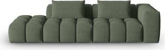 CXL by Christian Lacroix Sofá modular izquierdo 3 plazas tejido estructural verde oliva oscuro