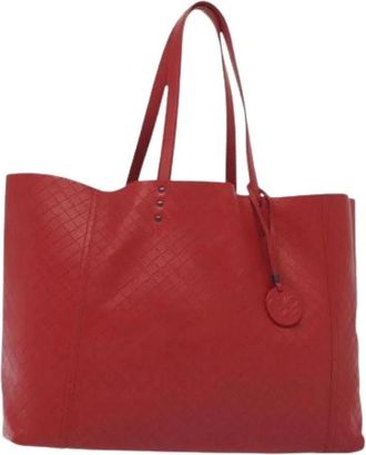 Bottega Veneta Pre-owned Tote Bags, female, Red, Size: ONE SIZE Pre-owned Vintage Tote Bag