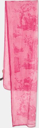 Vivienne Westwood Pink Printed Lurex Cotton Scarf