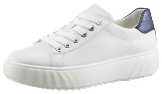 Ara Plateausneaker ARA MONACO, Damen, Gr. 8,5 (42,5), bunt (wei&szlig;, nachtblau), Glattleder, kontrastfarbene Details, Schuhe Plateausneaker, Freizeitschuh, H