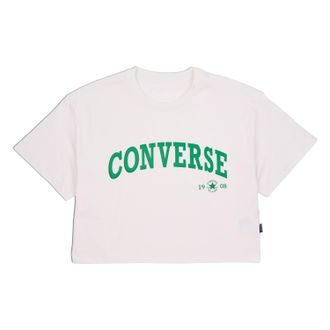 Converse T-Shirt CONVERSE RETRO CHUCK CROPPED TEE, Damen, Gr. XXL, beige (natur), Obermaterial: 100% Baumwolle, Shirts T-Shirt