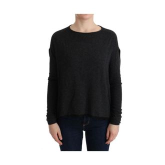 Costume National Rondgebreide trui - Dames - Ronde hals truien - Grijs - XS - Nylon - Truien & Vesten