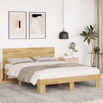 vidaXL Estructura De Cama Con Cabecero Sin Colch&oacute;n 140x190 Cm Vidaxl