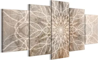 OEM Cuadro Sobre Lienzo Italiano De 100 X 50 Cm, Pent&aacute;ptico, Estilo Boho, Fondos Y Estampados. Cuadro Sobre Lienzo Italiano De 200 X 100 Cm, Pent&aacute;ptico, E