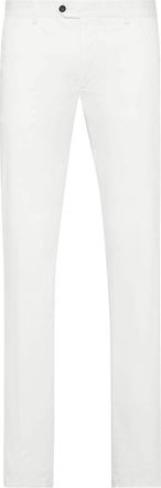 Philipp Plein slim-cut gabardine chinos - men - Cotton/Polyester/Elastane/Cotton - 56 - White