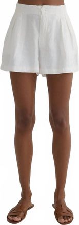 Bella Dahl Pleated Shorts In White