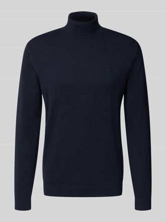 Tom Tailor Regular Fit Rollkragenpullover aus reiner Baumwolle in Marine, Größe XXL
