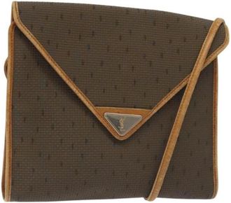 Saint Laurent Tweedehands leren schoudertassen - Dames - Vintage Schoudertas - Bruin - ONE Size - Leer - Vintage