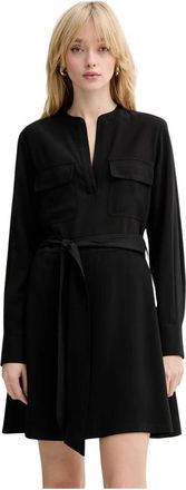 Silvian Heach Pobe Mini Jurk - Dames - Korte kleedjes - Zwart - M - Polyester - Kleedjes