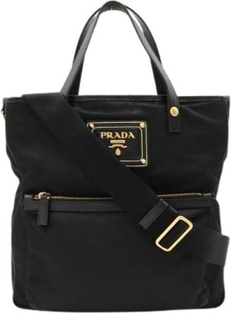 Prada Pre-owned Vintage Tote Bag - Dames - Vintage Shopper - Zwart - ONE Size - Leer - Vintage