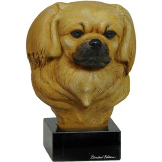 OEM Spaniel Tibetano - Estatuilla Pintada, Figura, Realizada Por El Artista, Marca Art-dog