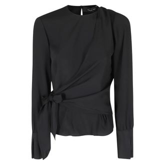 Federica Tosi Dames, Blouses & Shirts, Zwart, Maat: M