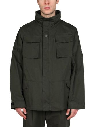 Lardini Structured High Neck Jacket With Button