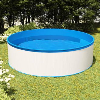 vidaXL Piscina Splasher Con Skimmer Suspendido Y Bomba Blanca De 350x90 Cm
