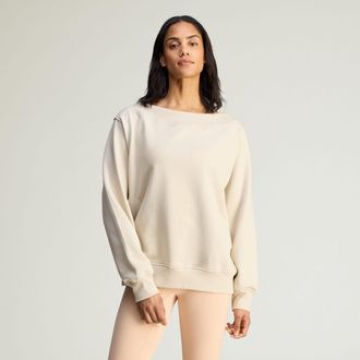 adidas ADIDAS by Stella McCartney Womens Open Neck Sweatshirt - Beige - Size X-Small