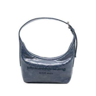 Alexander Wang Crinkled-effect Logo-debossed Shoulder Bag