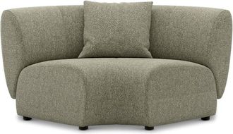Castlery Auburn Curve Corner Sofa Customized, Performance Classic Twill Moss, Spill Resistant, Modular for Sofas, Green, Castlery