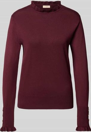 Freequent Regular Fit Longsleeve aus Viskose-Mix Modell Katie in Bordeaux, Gr&ouml;&szlig;e S