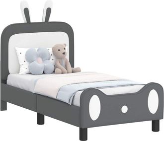 vidaXL Estructura De Cama Para Ni&ntilde;os Peque&ntilde;os Con Cabecera Gris Claro Vidaxl