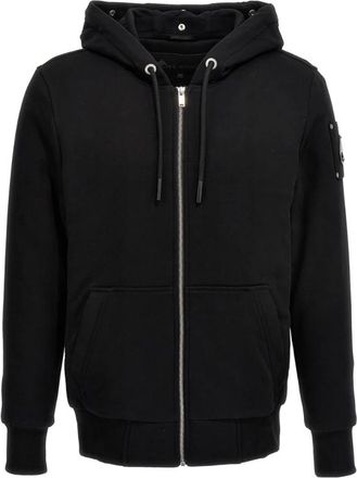 Moose Knuckles Hartsfield Hoodie met rits - Heren - Vesten met rits - Zwart - L - Katoen - Hoodies & sweatvesten