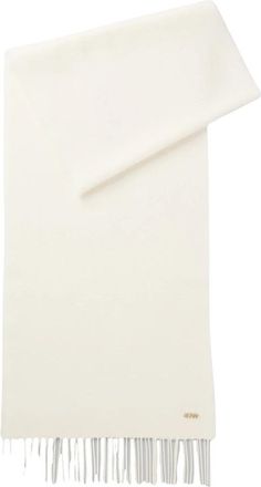 HUGO BOSS Italiaanse Sjaal van Wol - Dames - Wintersjaals - Wit - ONE Size - Wol - Accessoires