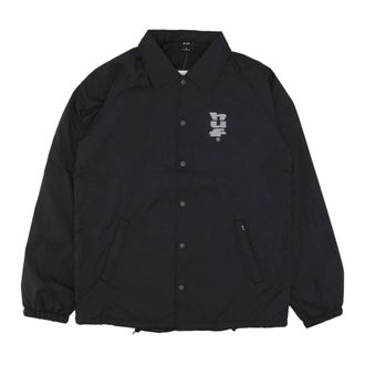HUF Zwarte Nylon Coach Jack Megablast - Heren - Zomerjassen - Zwart - M - Nylon - Jassen