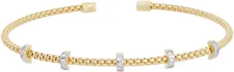 Meshmerise 18K Plated 0.15 Ct. Tw. Diamond Mesh Bangle