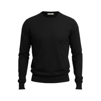 John Richmond Round-neck Knitwear, male, Black, Size: XL Maglia Girocollo Richmond X