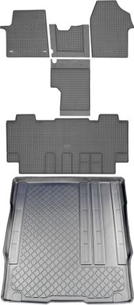 OEM Citro&euml;n Jumpy Iii Spacetourer L2 Furgoneta Mediana (5 Puertas) Desde Enero De 2016. Juego De Alfombrillas De Goma Para Coche Y Alfombrilla Para Malete