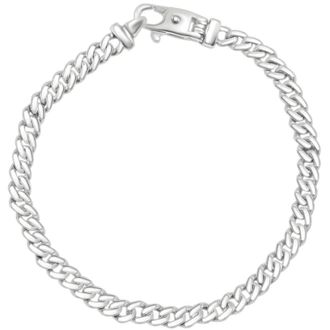 Pompeii3 Mens 14k Gold (18gram) or Platinum (33gram) 5.5mm Link Bracelet 8.5